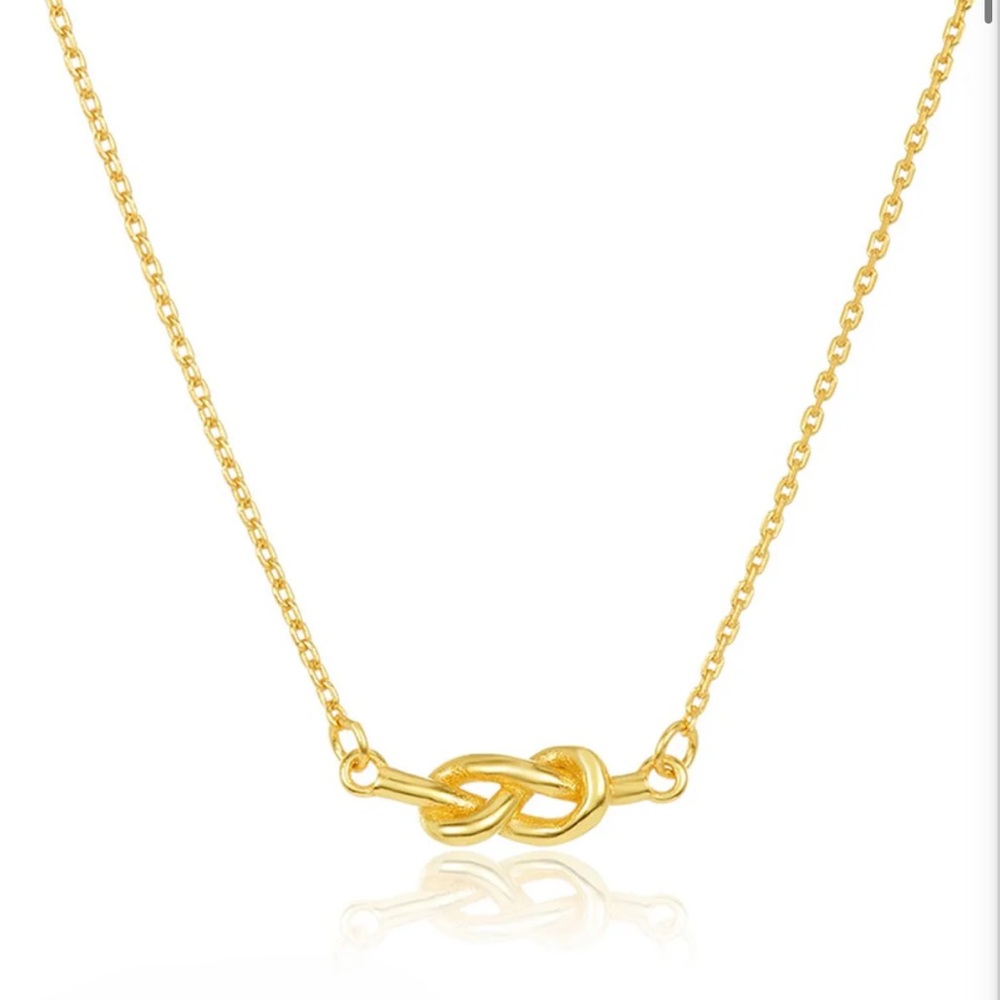 Sterling forever infinity love knot 14k gold plated sterling silver